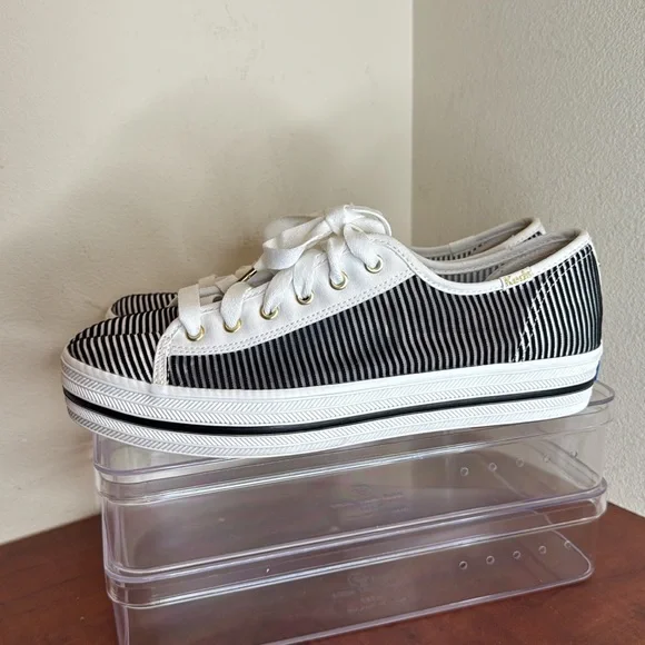 Women's Keds Kate Spade Shoes, 9.5, Black & White - Picture 3 of 11